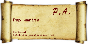 Pap Amrita névjegykártya